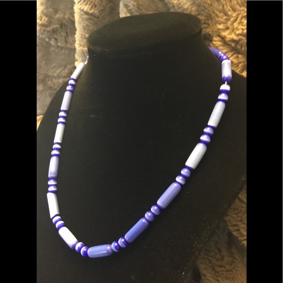 🚨Sale Vintage Indigo Bead Choker Necklace - Picture 4 of 5